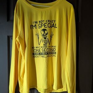 Yellow Graphic Long Sleeve Shirt